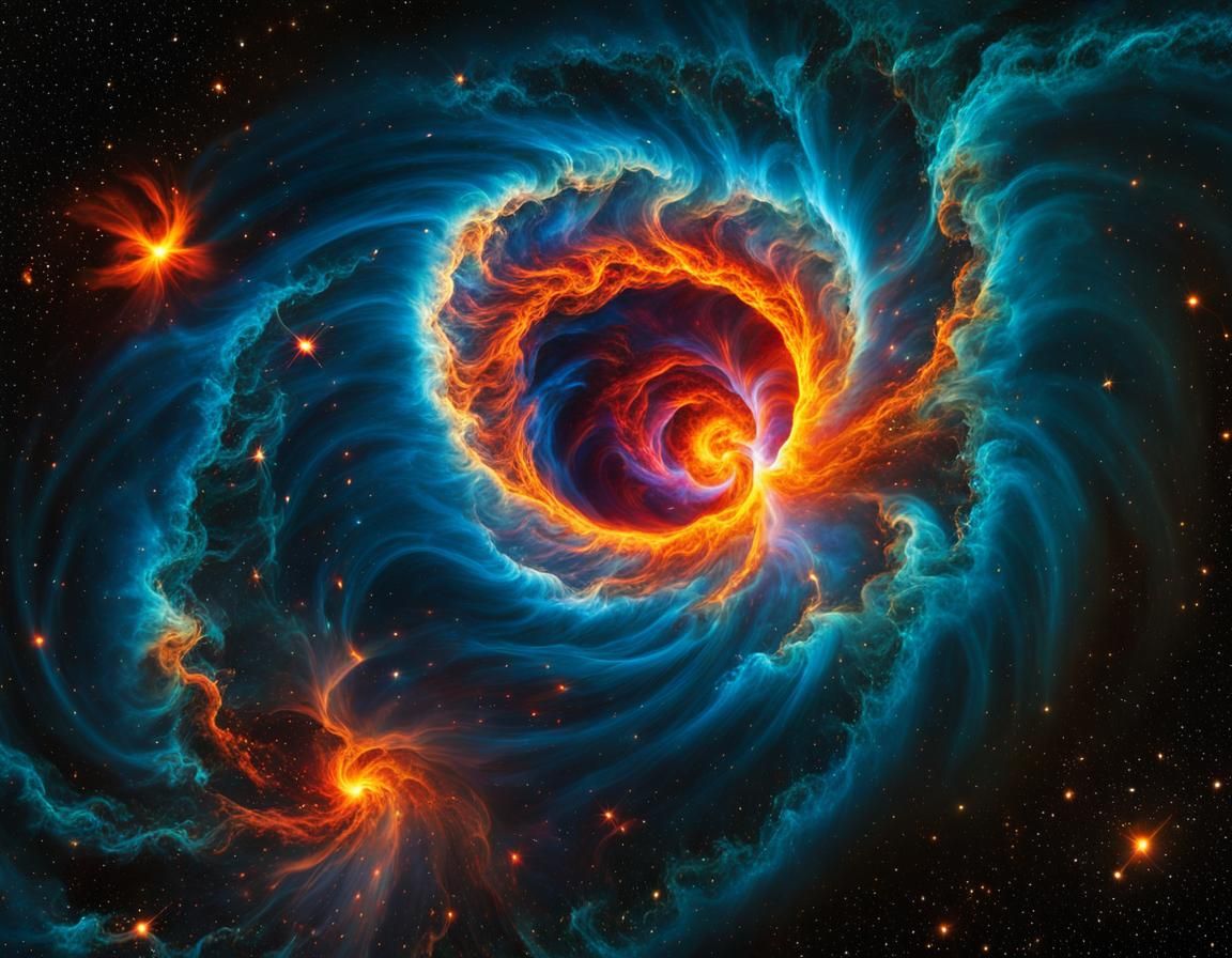 Stellar Birth: A Nebula's Fiery Creation