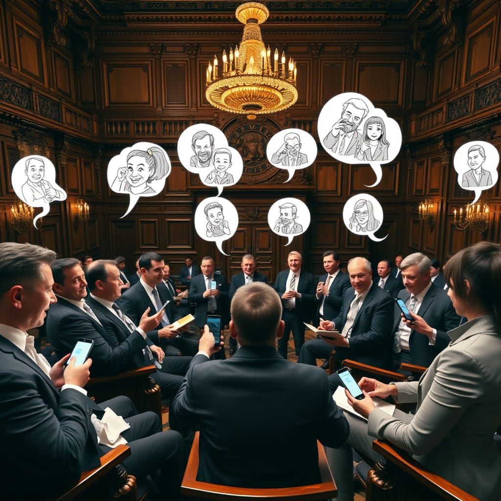 Parliament Members Creating Humorous AI Images