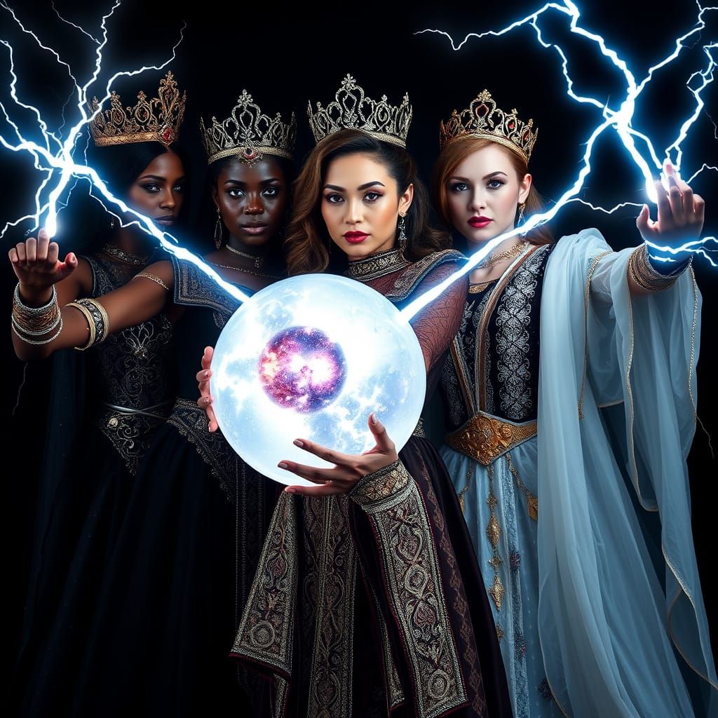 Queens of Night and Dawn: Dramatic Color Portrait