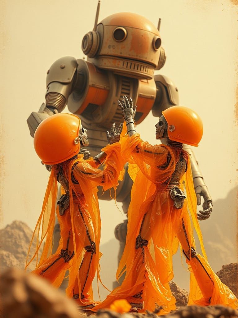 Jelly Robot Wars: A Retro Sci-Fi Movie Poster