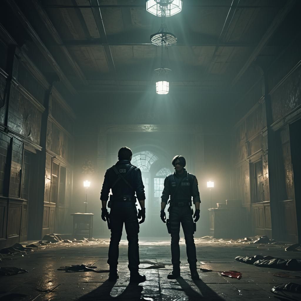 Leon Kennedy vs Keeper in Dark Asylum