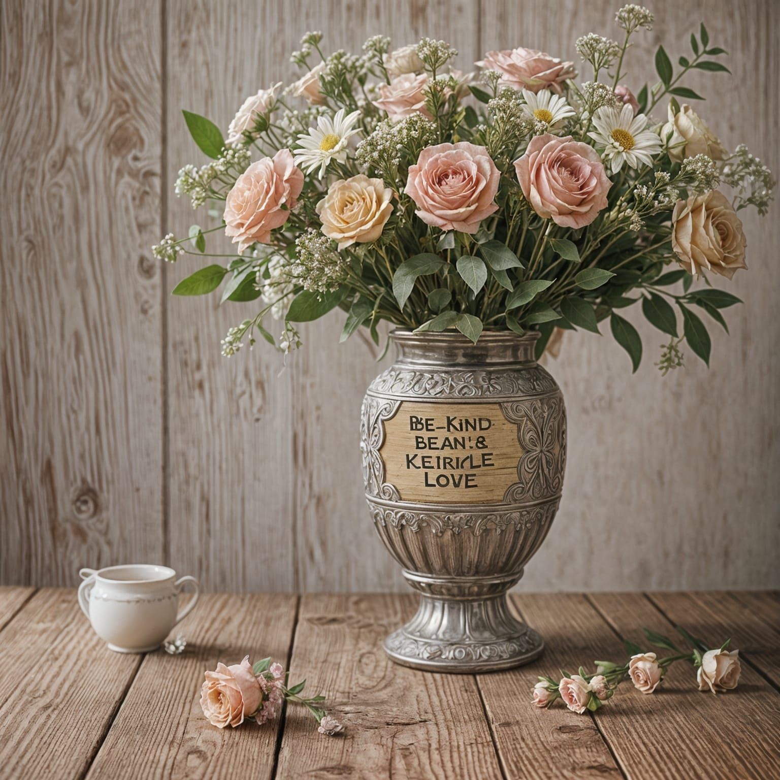 Kindness and Flowers in a Victorian Style Photograph