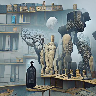 Surreal Mindscape: Gothic Cityscape in Film Noir Style