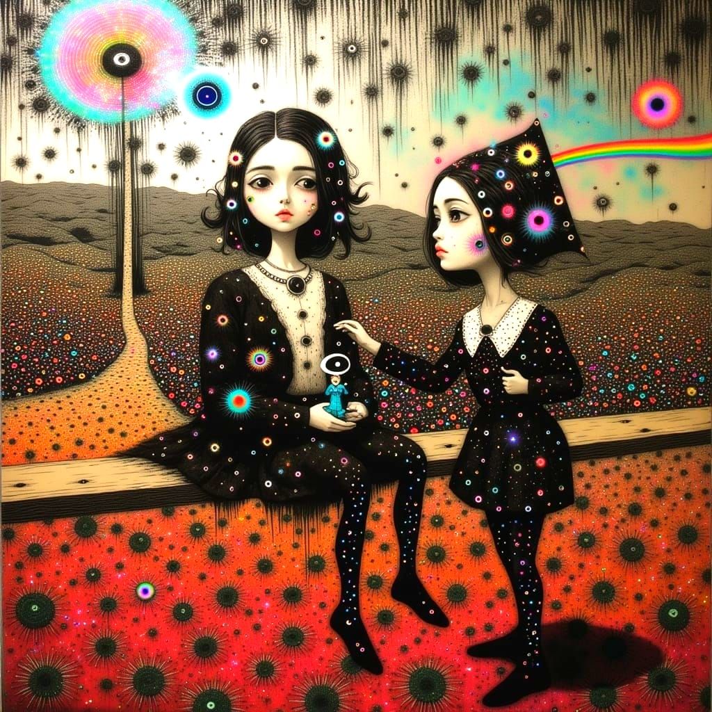 Psychedelic LSD Tab Artwork Fusing Oz and Pink Floyd's Dark....