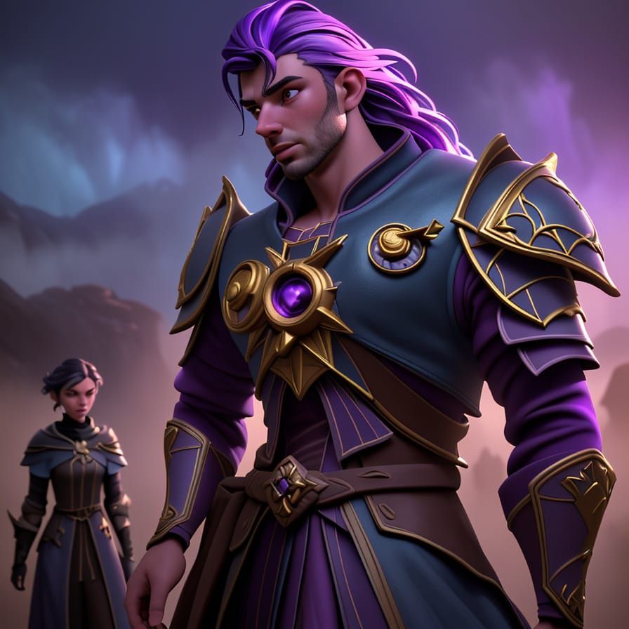 Cinematic Close Up of Aidan Bisset in Anime Style