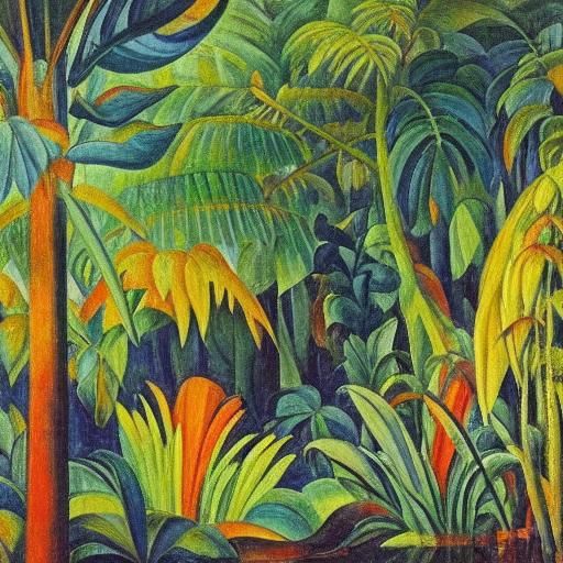 Fantasy Rainforest Scene Inspired by Saryan and Snyders