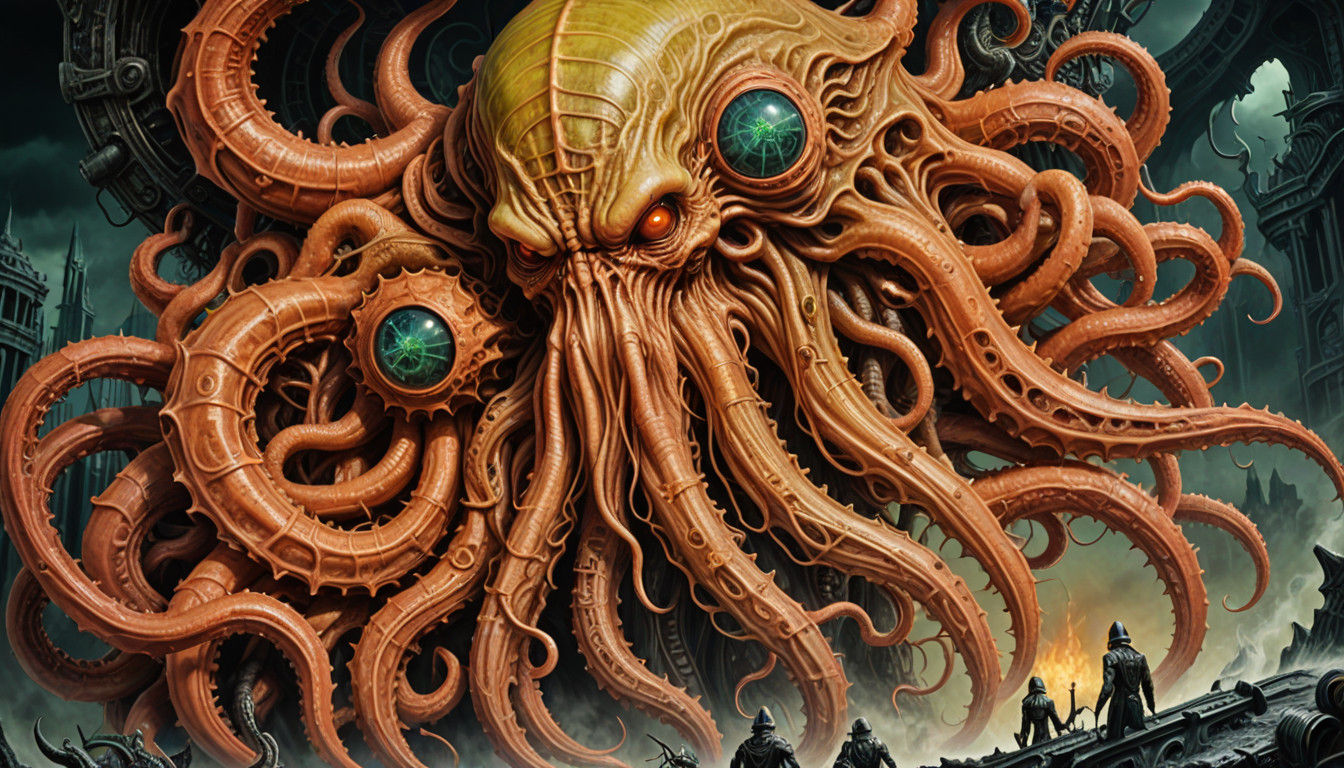 Surreal Nonsense: Human-Cthulhu Hybrids in a Dystopian Giger...