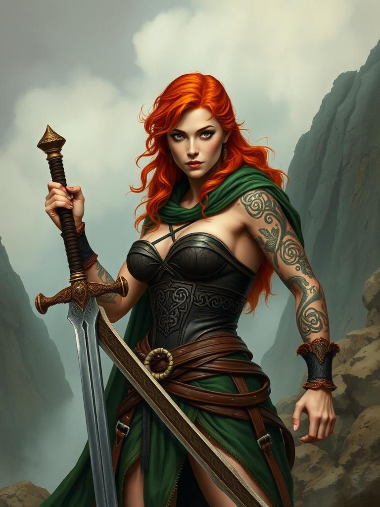 Celtic warrior woman