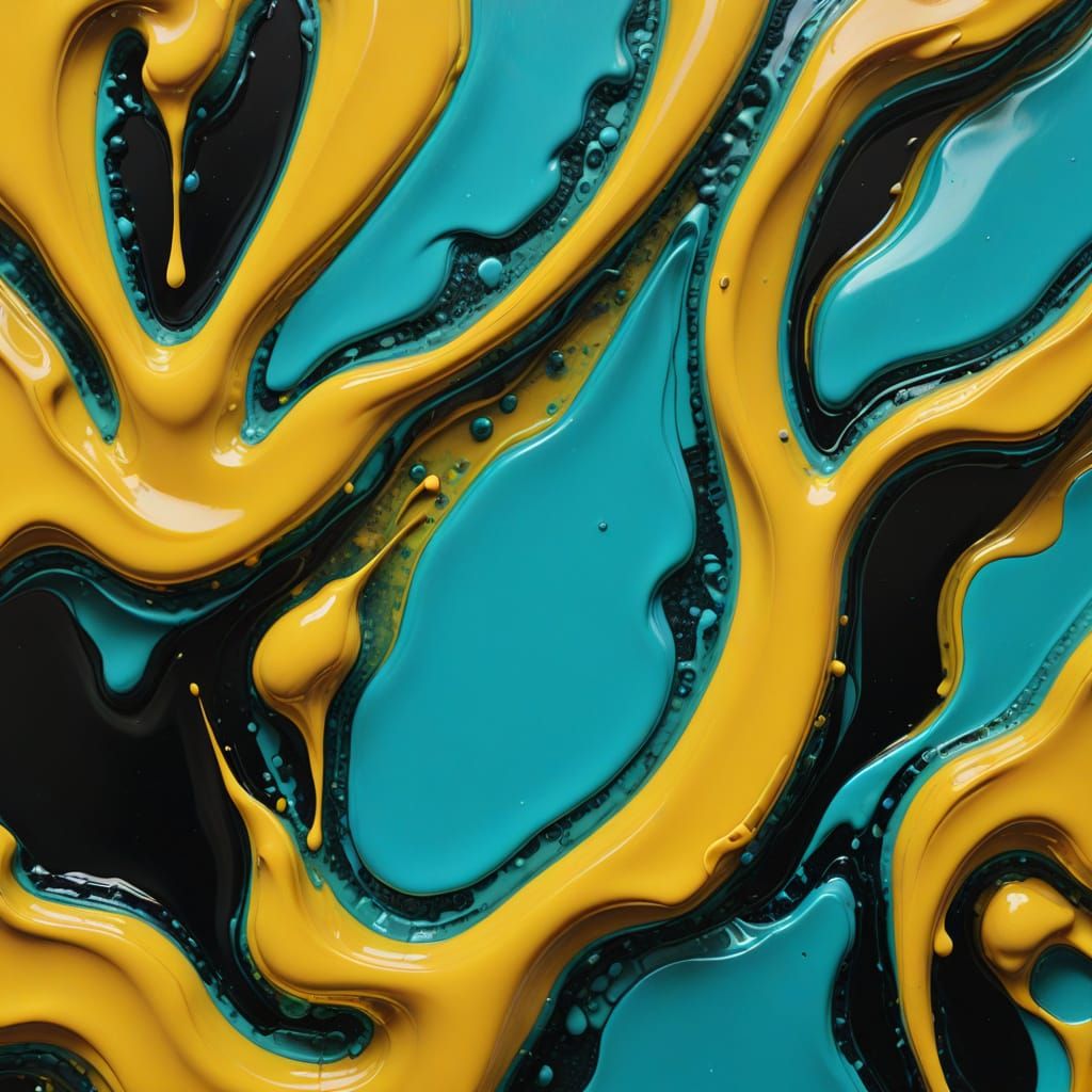 Surreal Macro Fusion of Rubber and Plastic in Oil