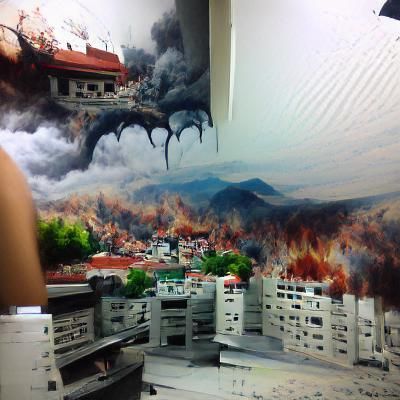 Detailed Matte Painting of Hellscape