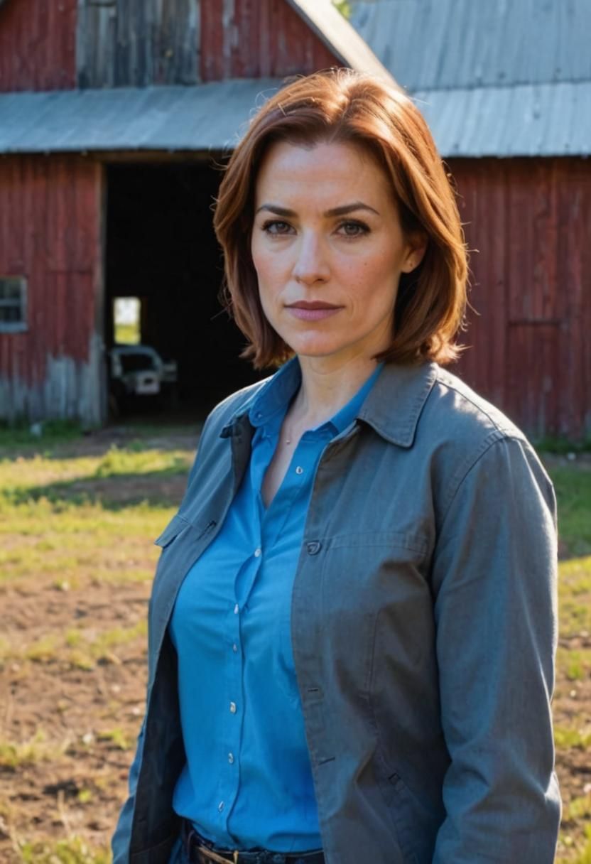 Detective Anne Holowitz at a Creepy Barn Crime Scene