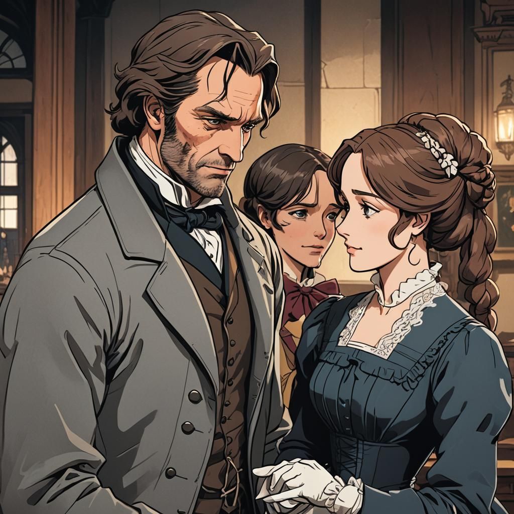 A Moment of Flirting Observed, in Anime Style