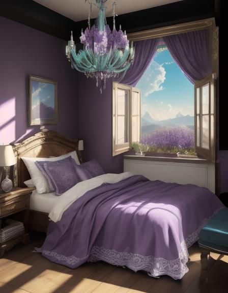Epic Beautiful lilac bedroom with lilac purple walls with lavender purple accents and purple accents and Beautiful purpl...