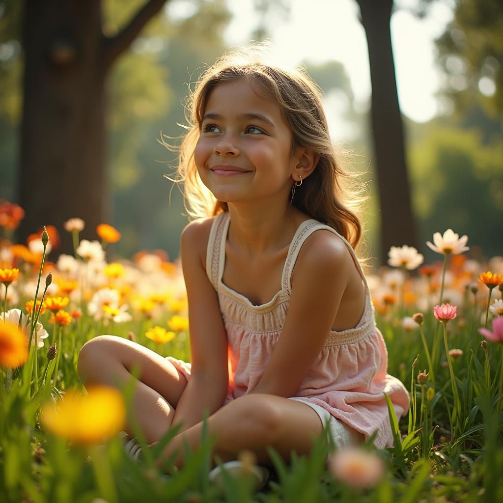 Girl in Pasadena Garden, Cinematic Style