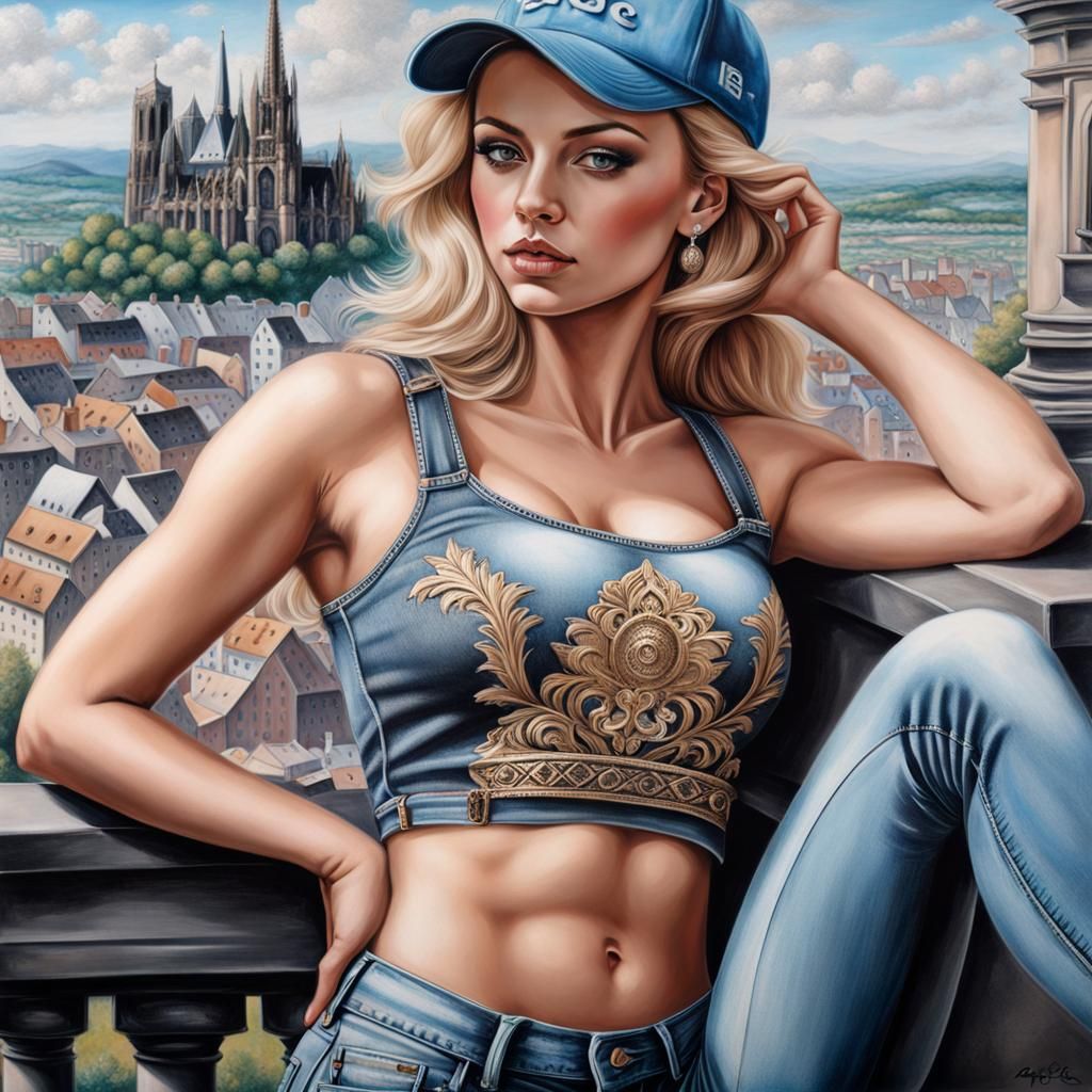 Detailed Charcoal Portrait in Strasbourg, Royo Style