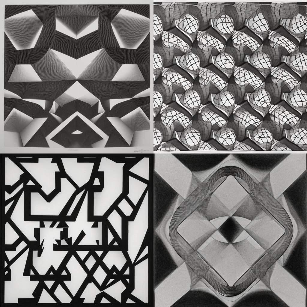 Geometric Matrix in M.C. Escher Style