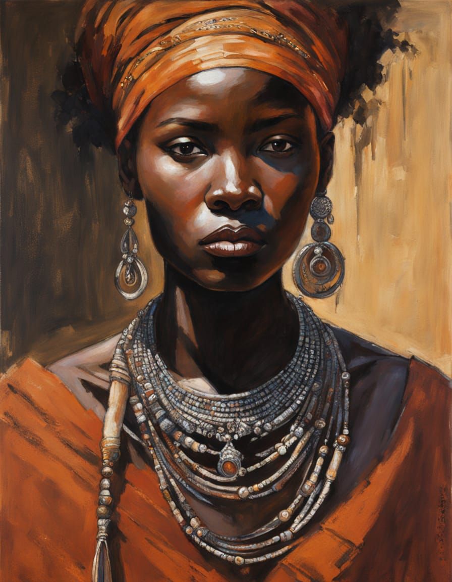 African Beauty in Traditional Himba Attire
