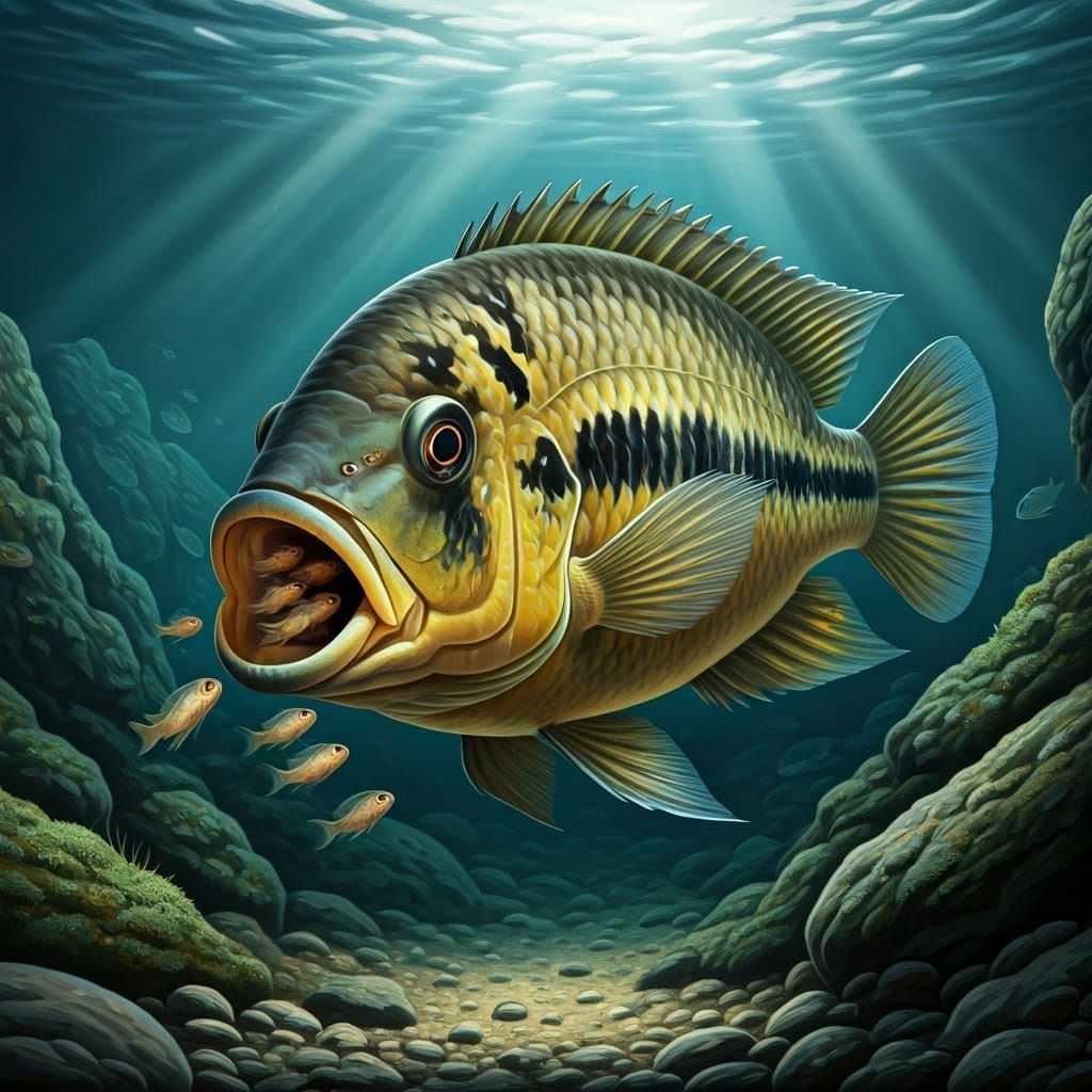 Majestic Cichlid Reveals Young in Hyper-Realistic East Afric...