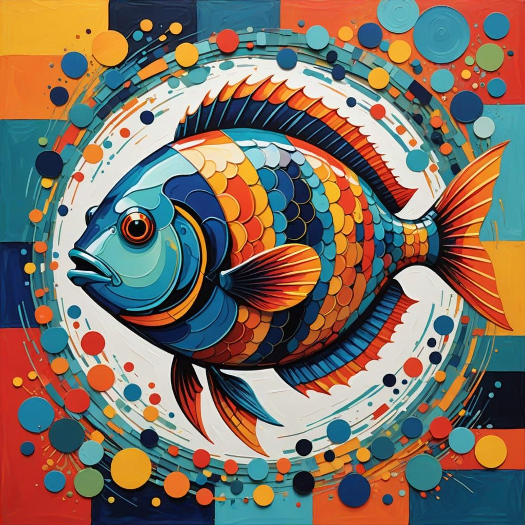 Colour collage fish