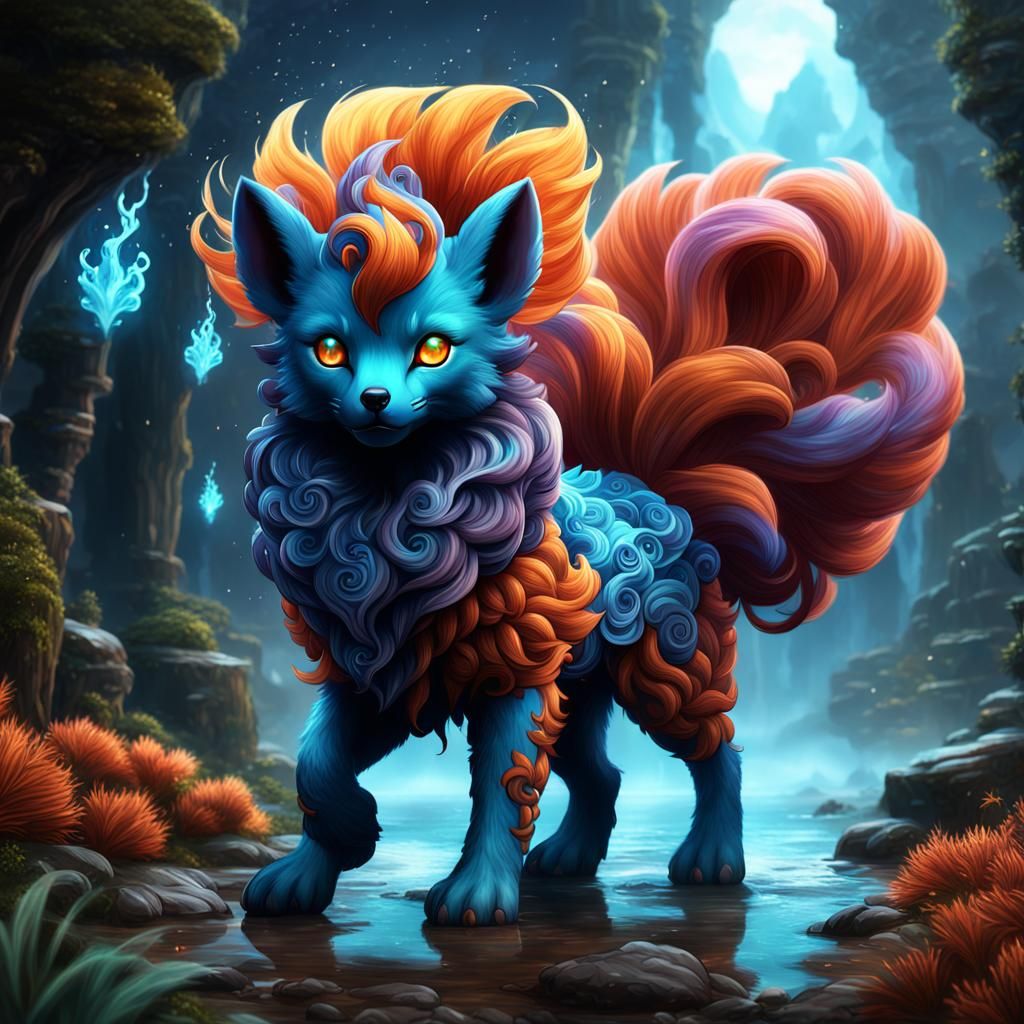 Mystic Vulpix in Detailed Matte Painting
