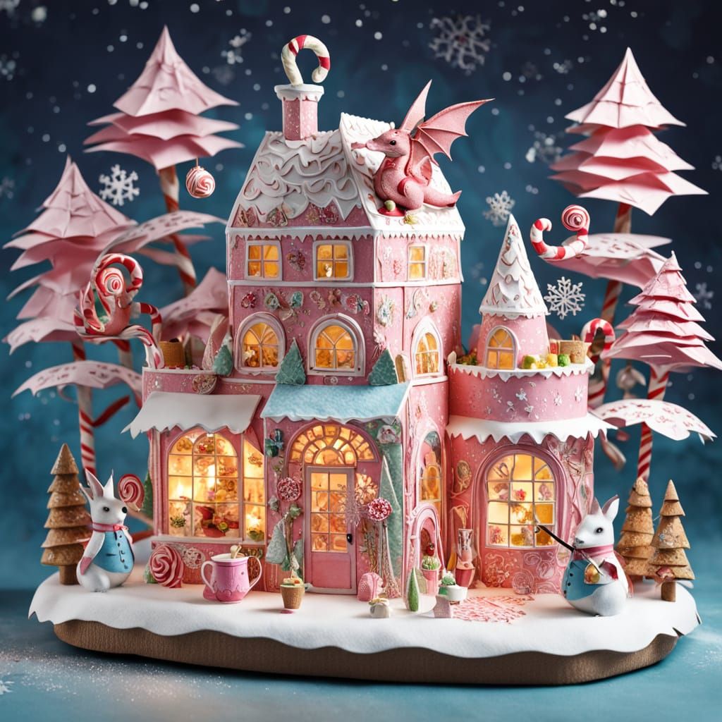 Dragon's Tea Party in Gingerbread Candy Land