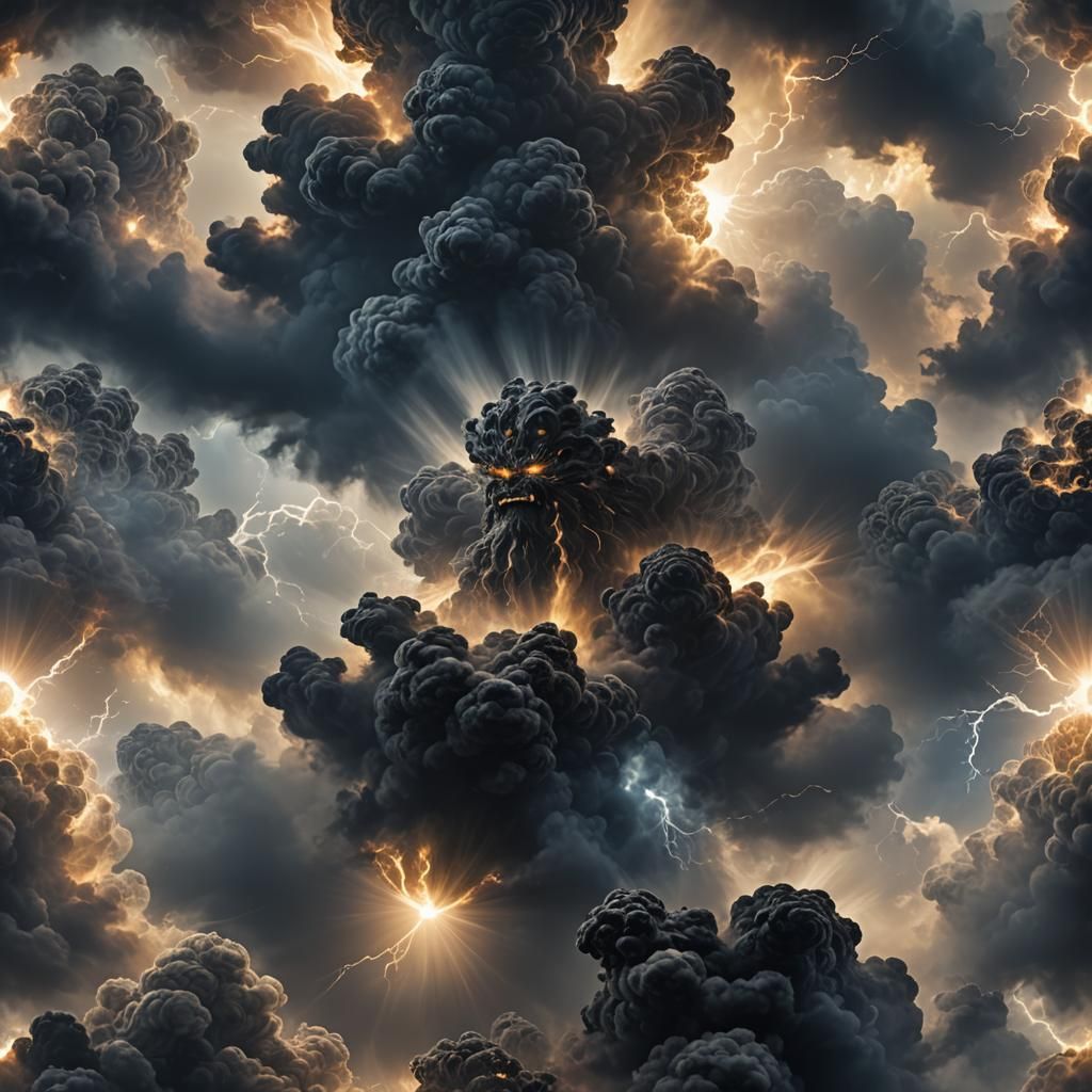 Dark Energy Elemental in Smoky Black Cloud