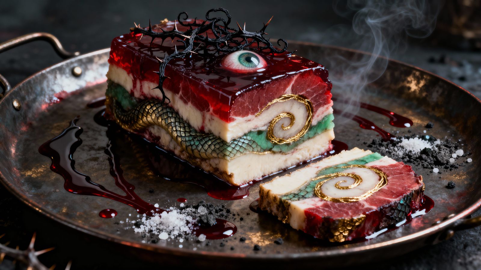 Grotesque Chimera Terrine with Alchemical Enchantment