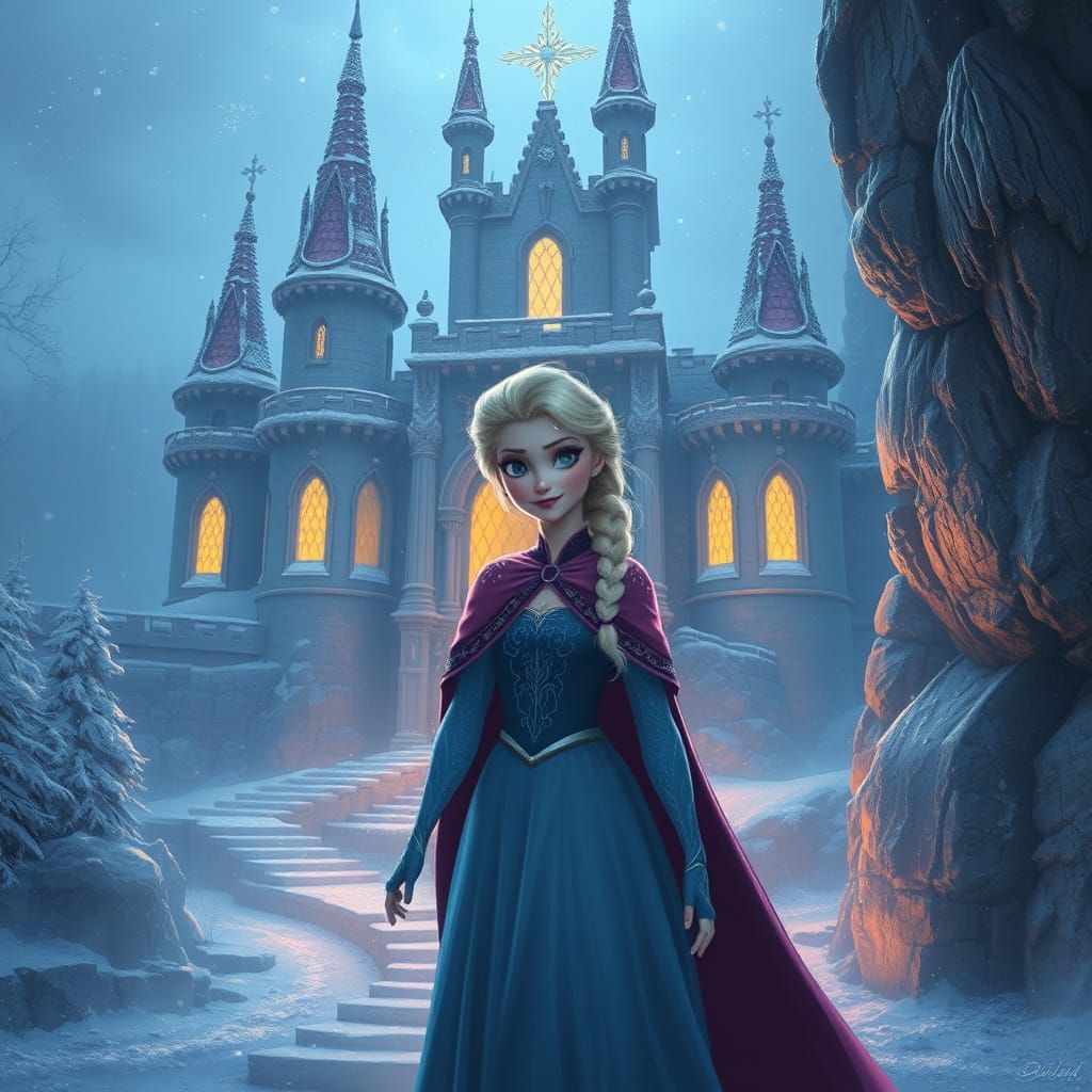Frozen Princess in Her Ice Castle