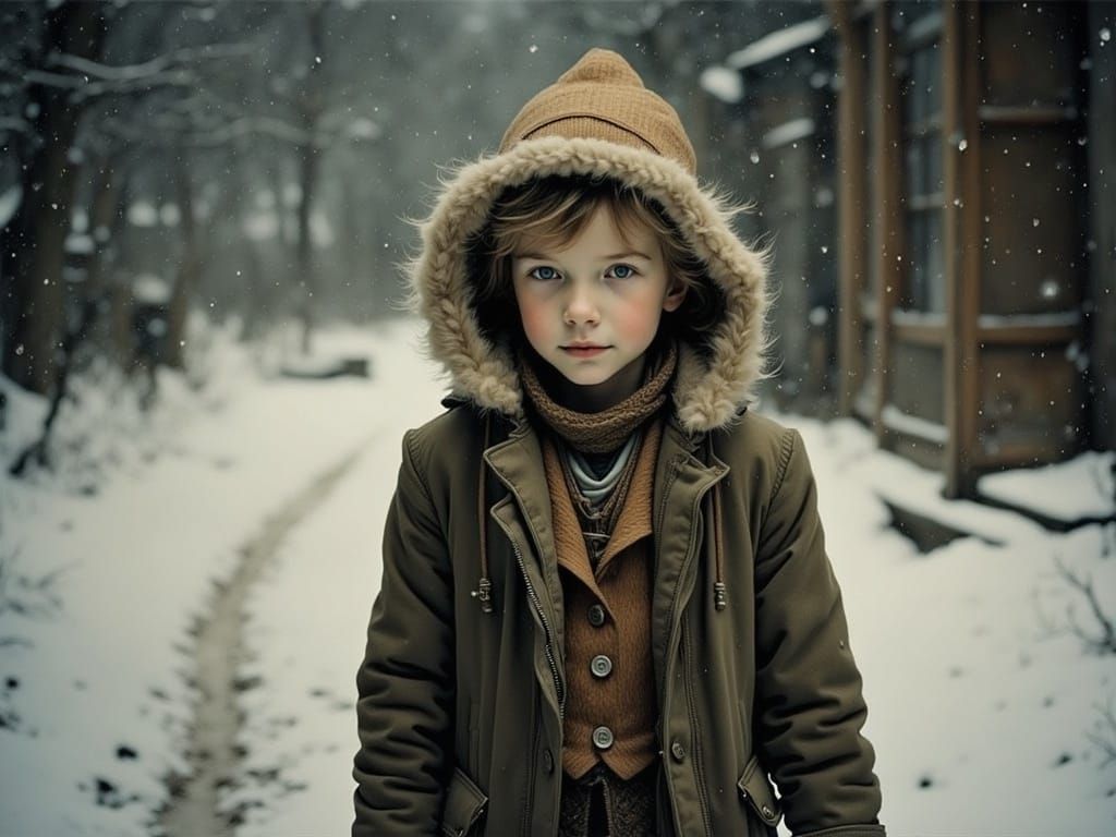 Children in Winter Storm, Inspired by Roversi and Shaden