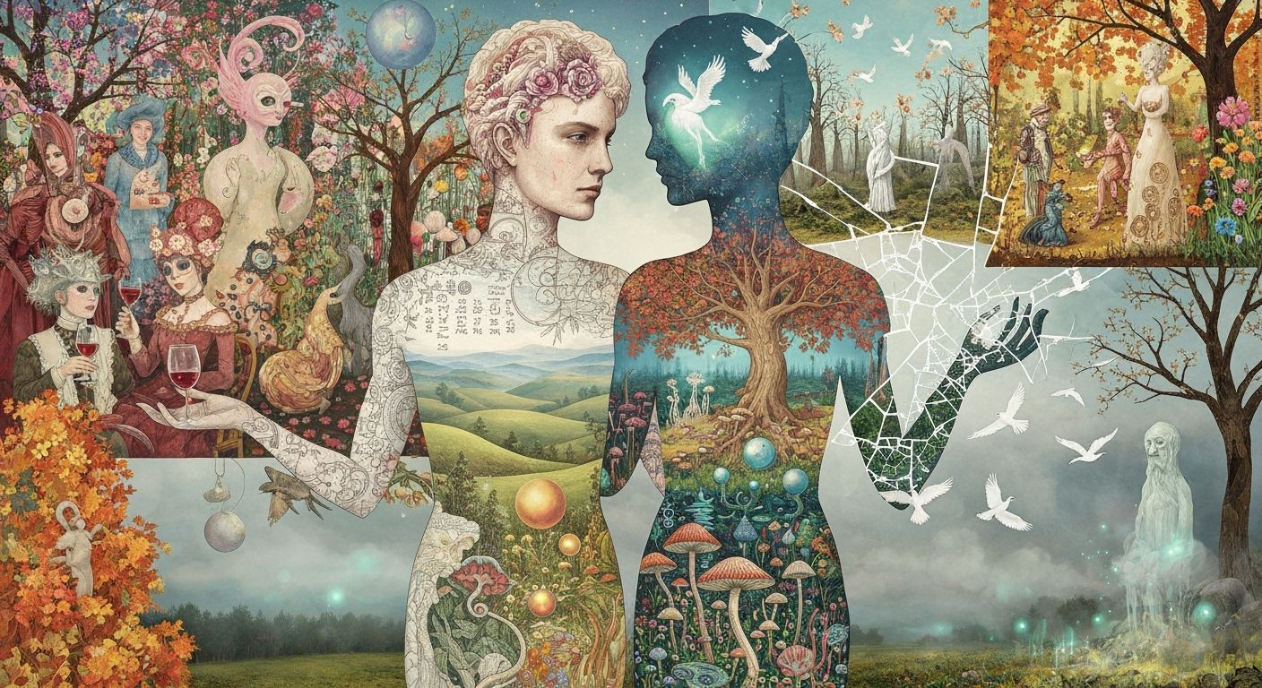 Surreal Garden Party in Fantasy Style