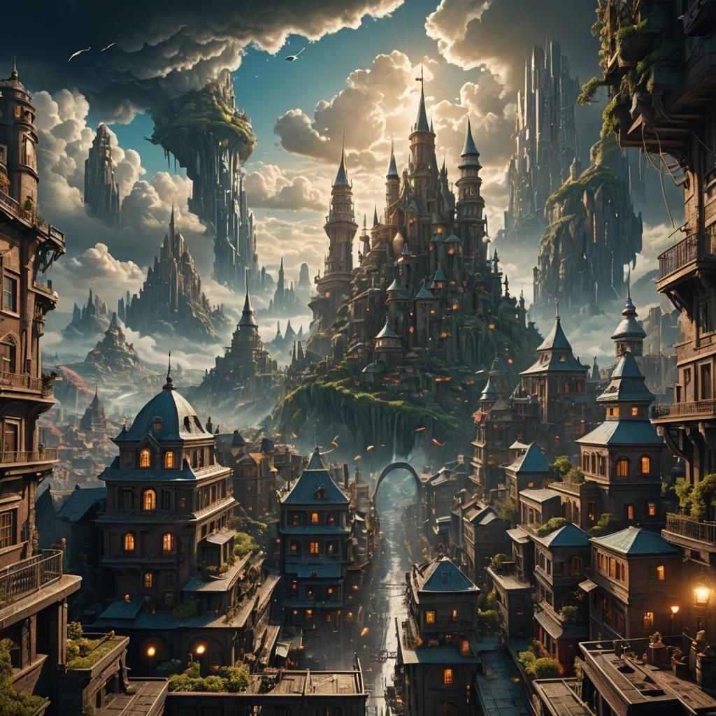 Epic Wonder Wind City: Digital Matte Painting