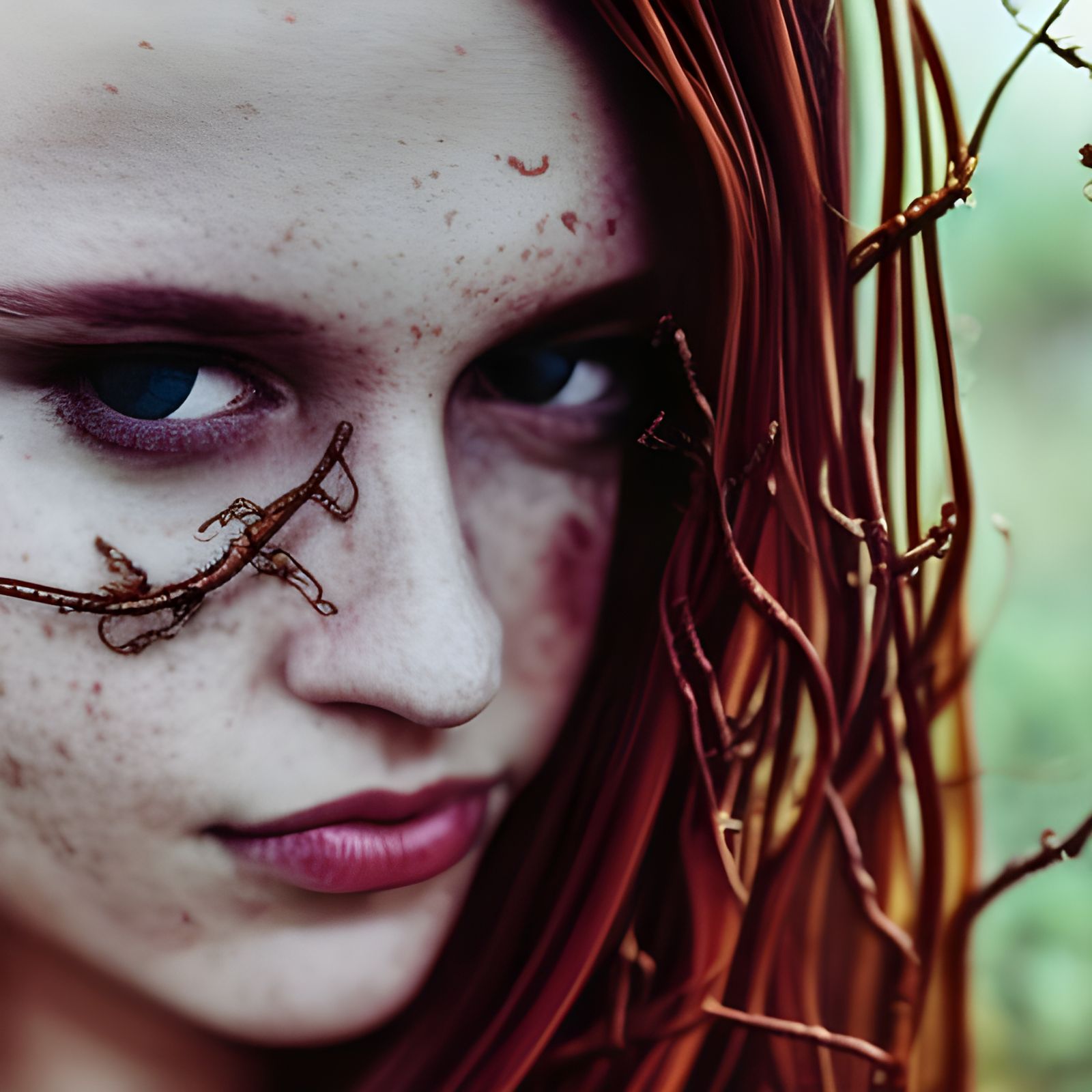 Woman Enshrouded in Vines and Moss