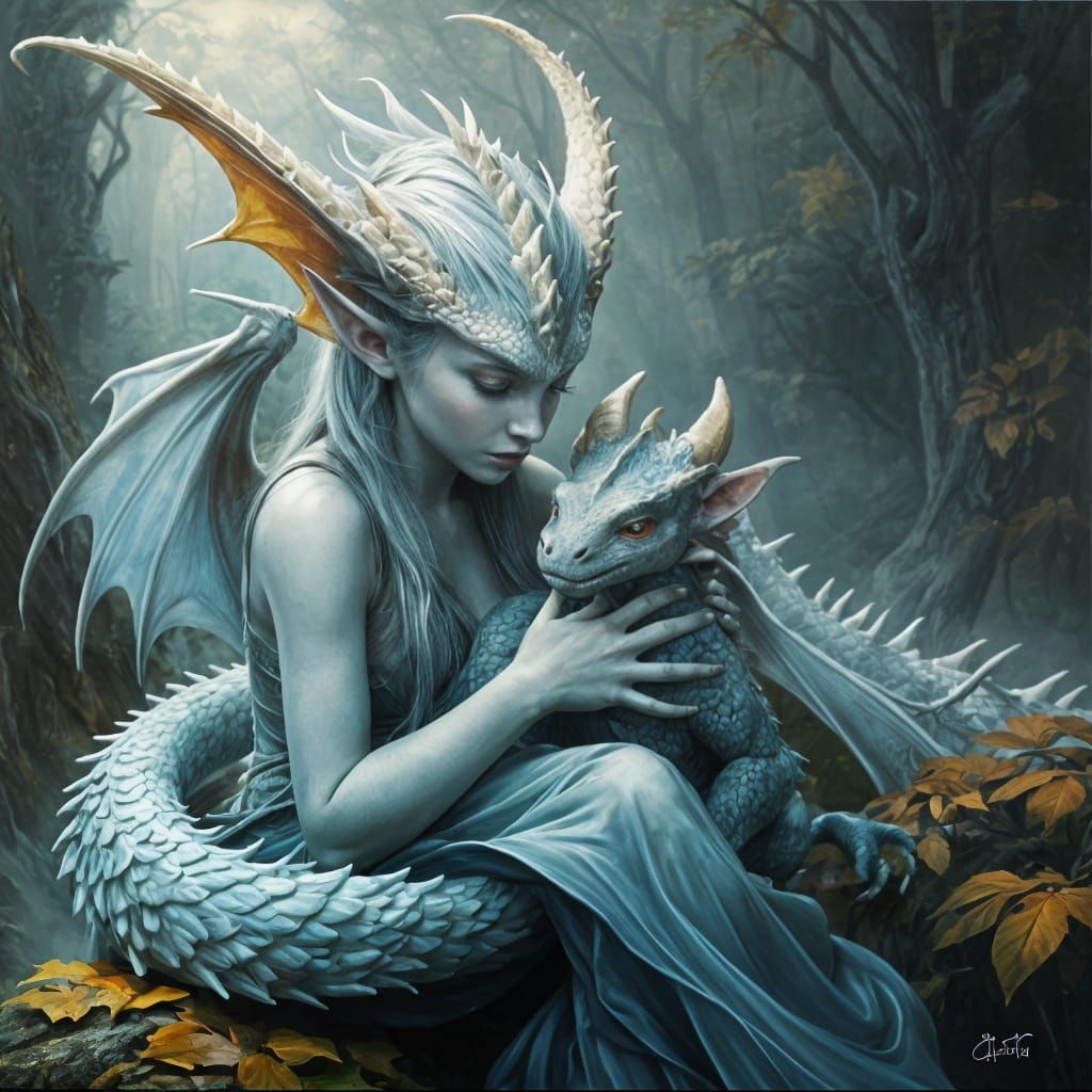 Elf and Dragon: A Loving Embrace