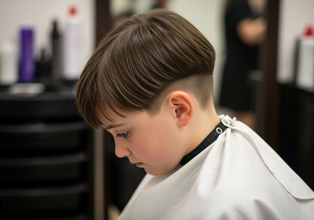 Sad Girl Before and After Bowlcut Haircut