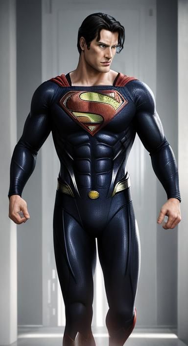 David Corenswet as Superman wearing the Black suit.