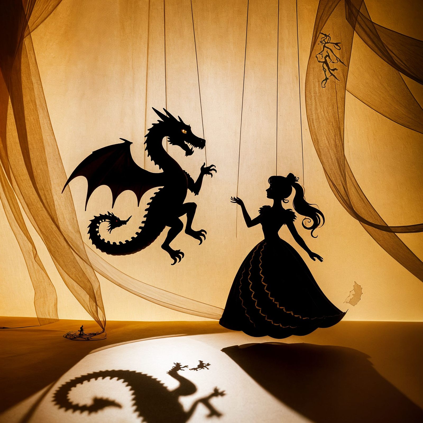 Shadow Puppetry: Dragon and Princess Dance