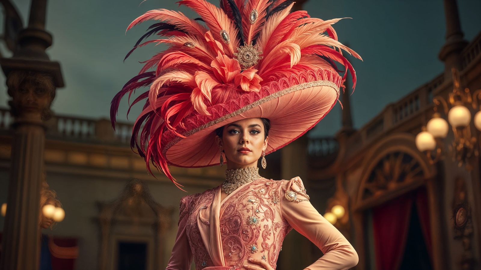 Character in Dramatic Oversized Hat