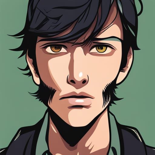 Manga Style Portrait in Pop Art Colors