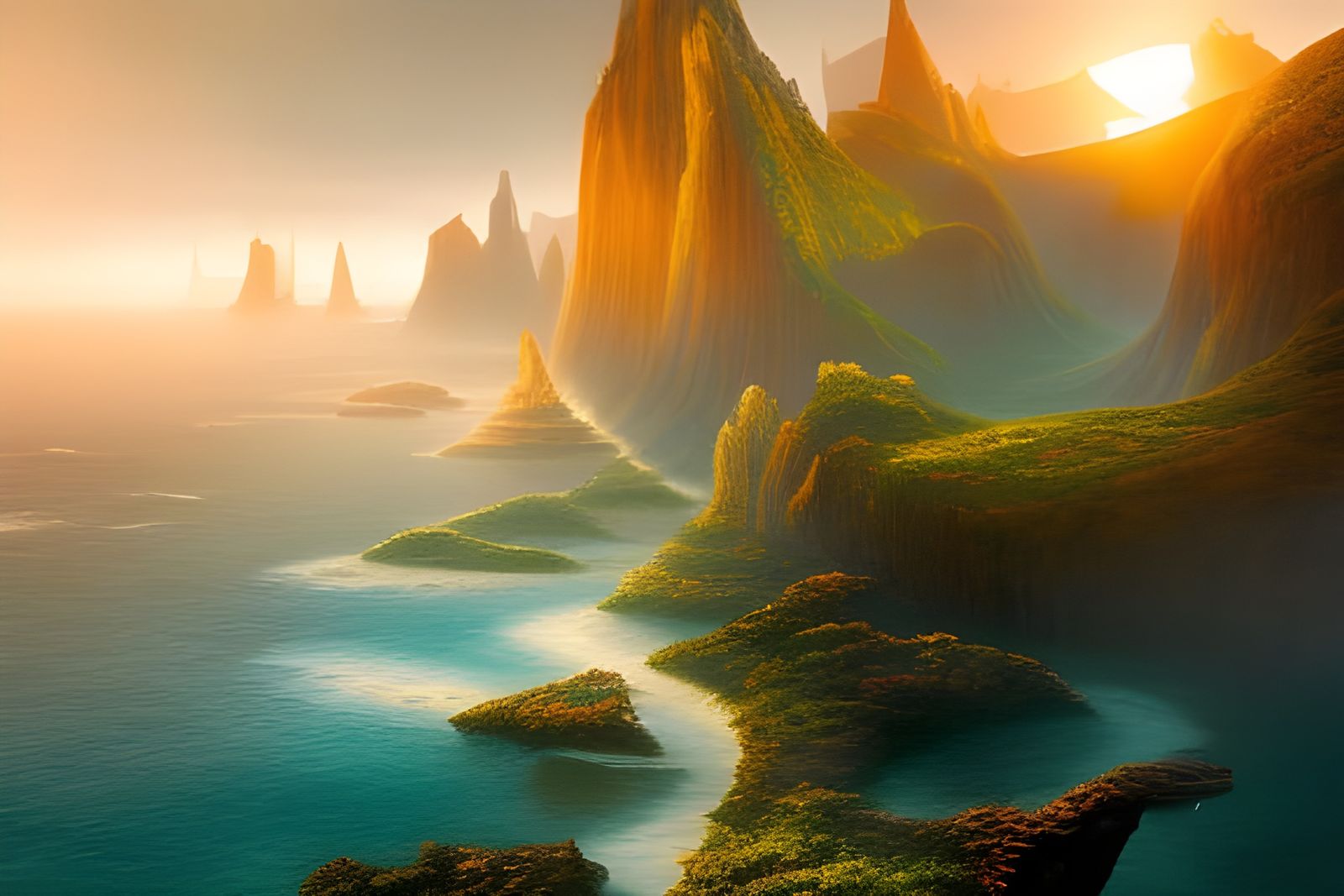 Ethereal Elven City Under the Sea