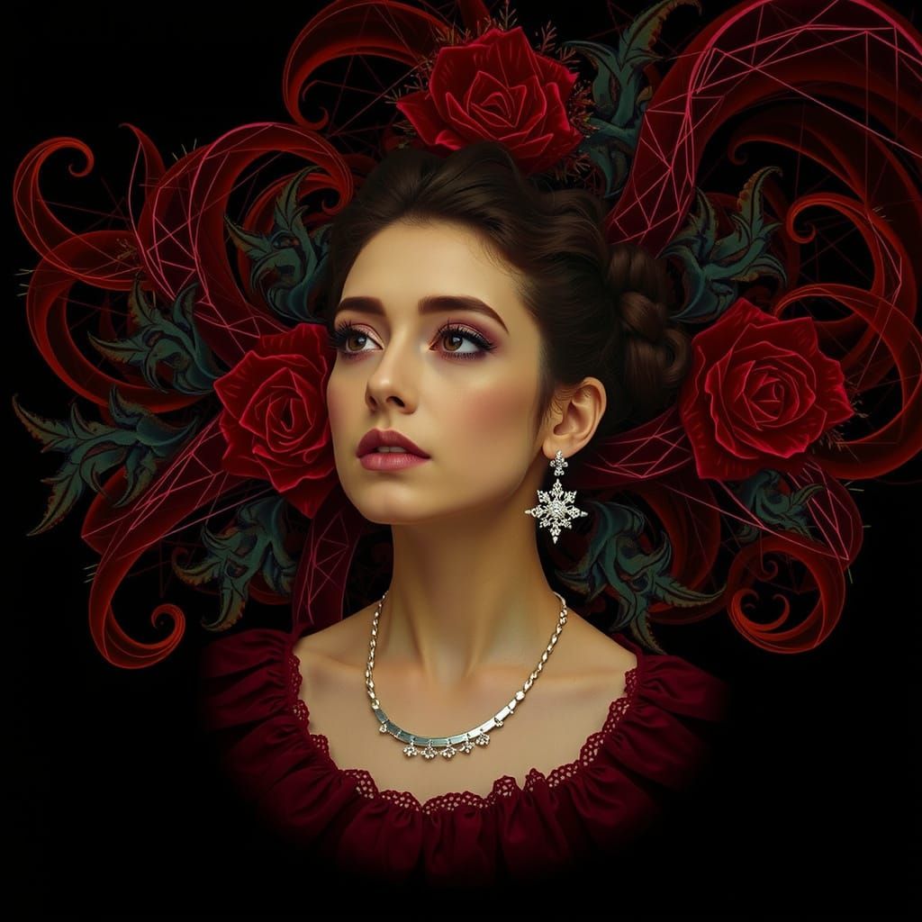 Vibrant Geometric Patterns in Photorealistic Style