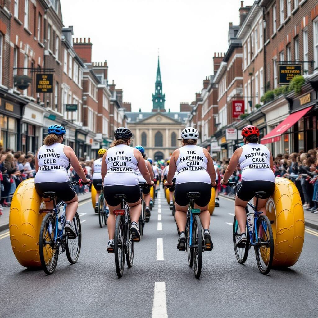 Victorian High Wheel Bicycles in 1950s England