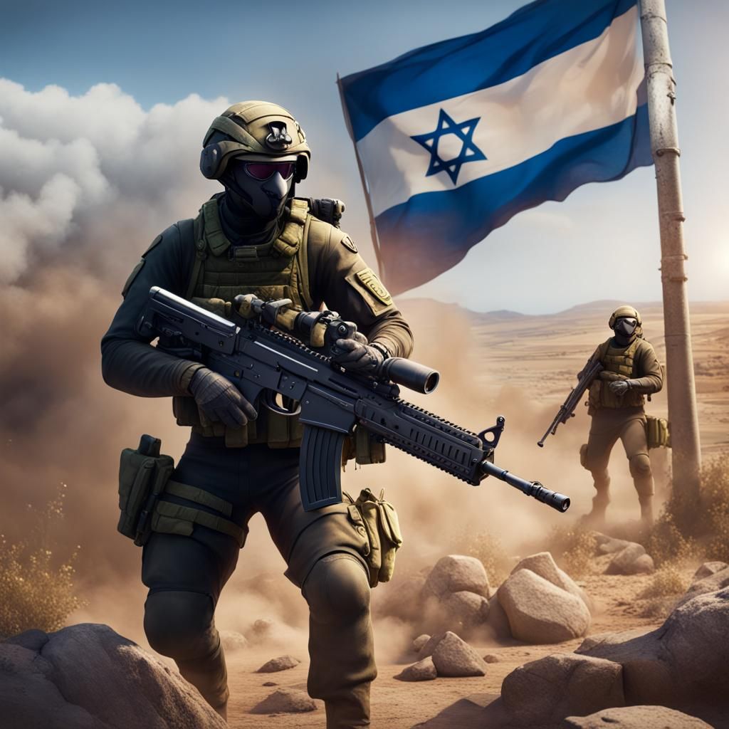 Panther Warrior in Battlefield, Digital Concept Art