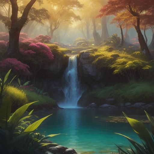 Capybaras in Lush Forest: Fantasy Concept Art