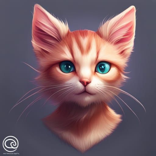 Hyperdetailed Kitten Portrait in Dynamic Lighting