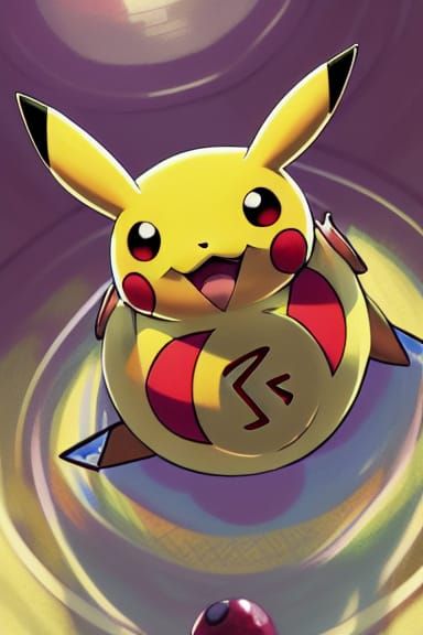Pikachu in Pokeball, Anime Concept Art