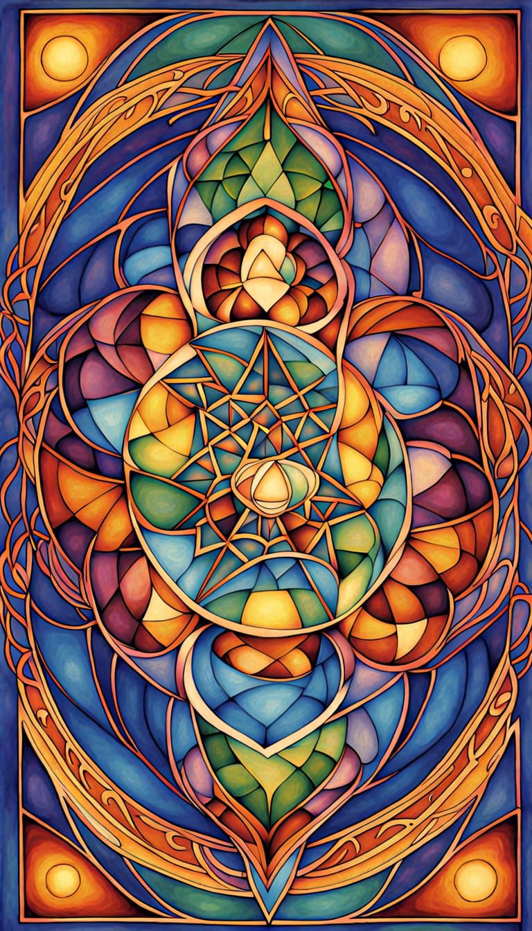 Sacred Geometry Mandalas in Book of Kells Style
