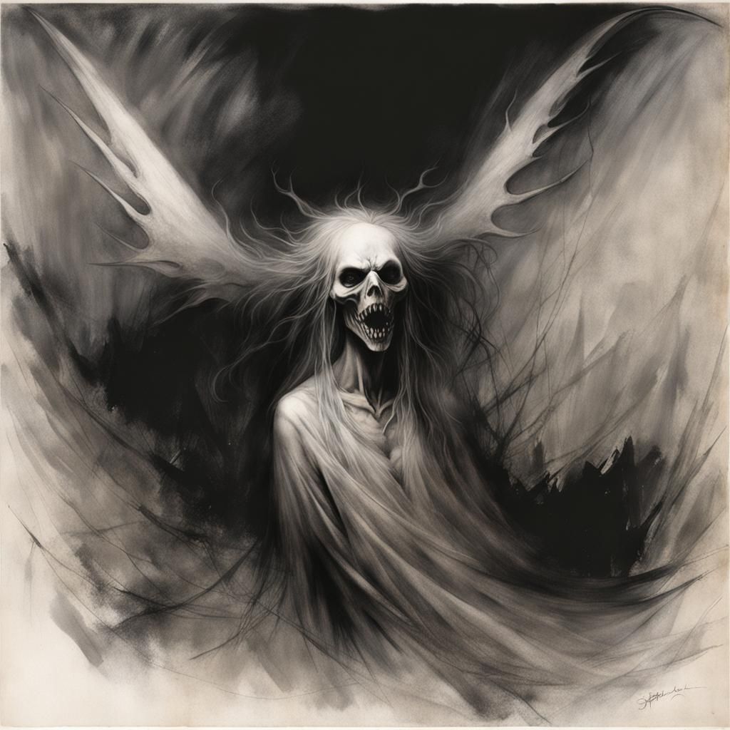 Grimdark Horror Illustration Inspired by Gothic Art