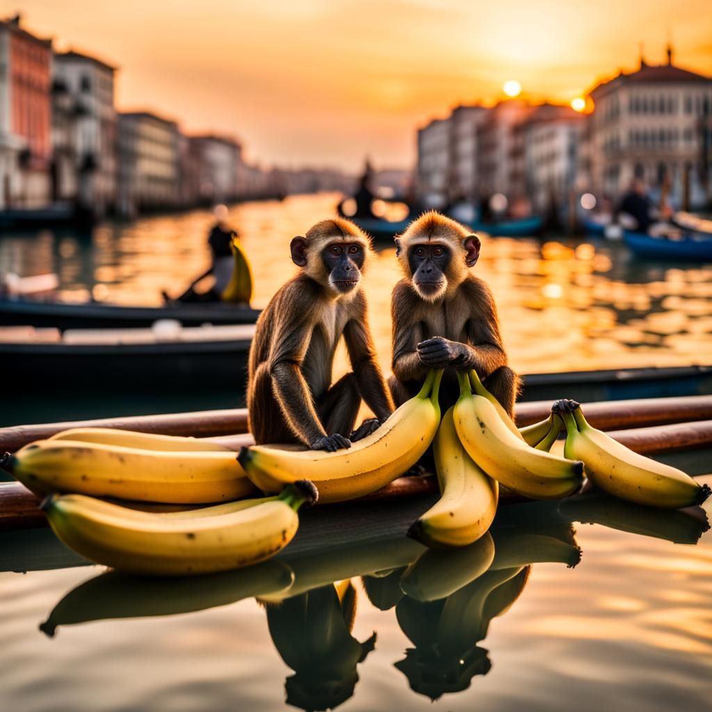 Banana Monkeys in Venice Sunset Boat Ride
