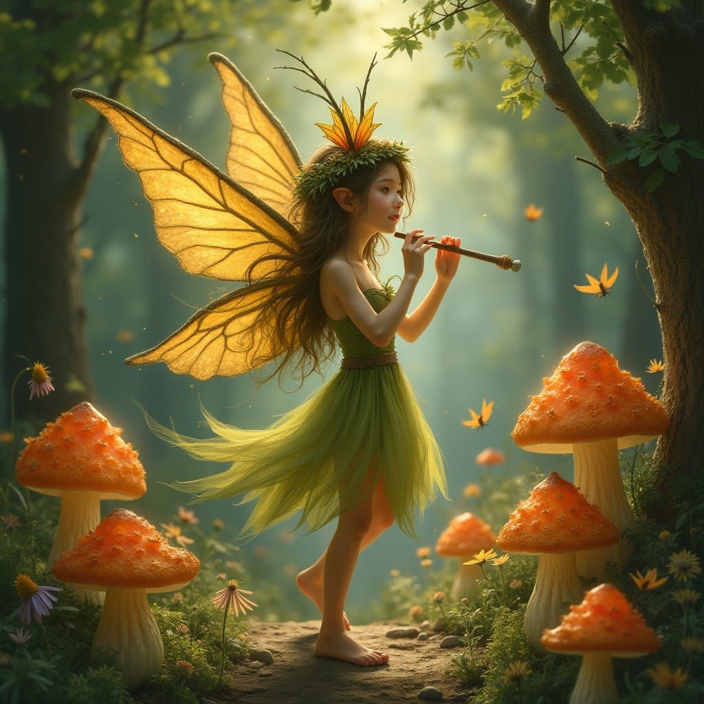 Forest Sprite's Serenade in Enchanted Grove