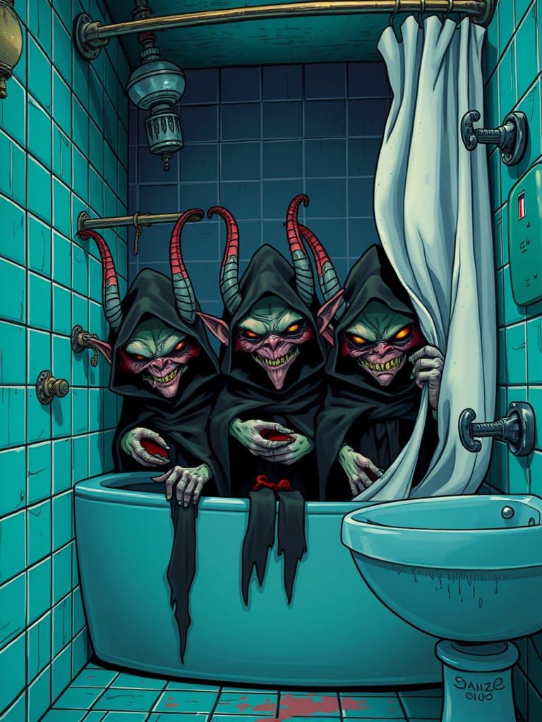 Hobgoblins hiding in the bathroom
